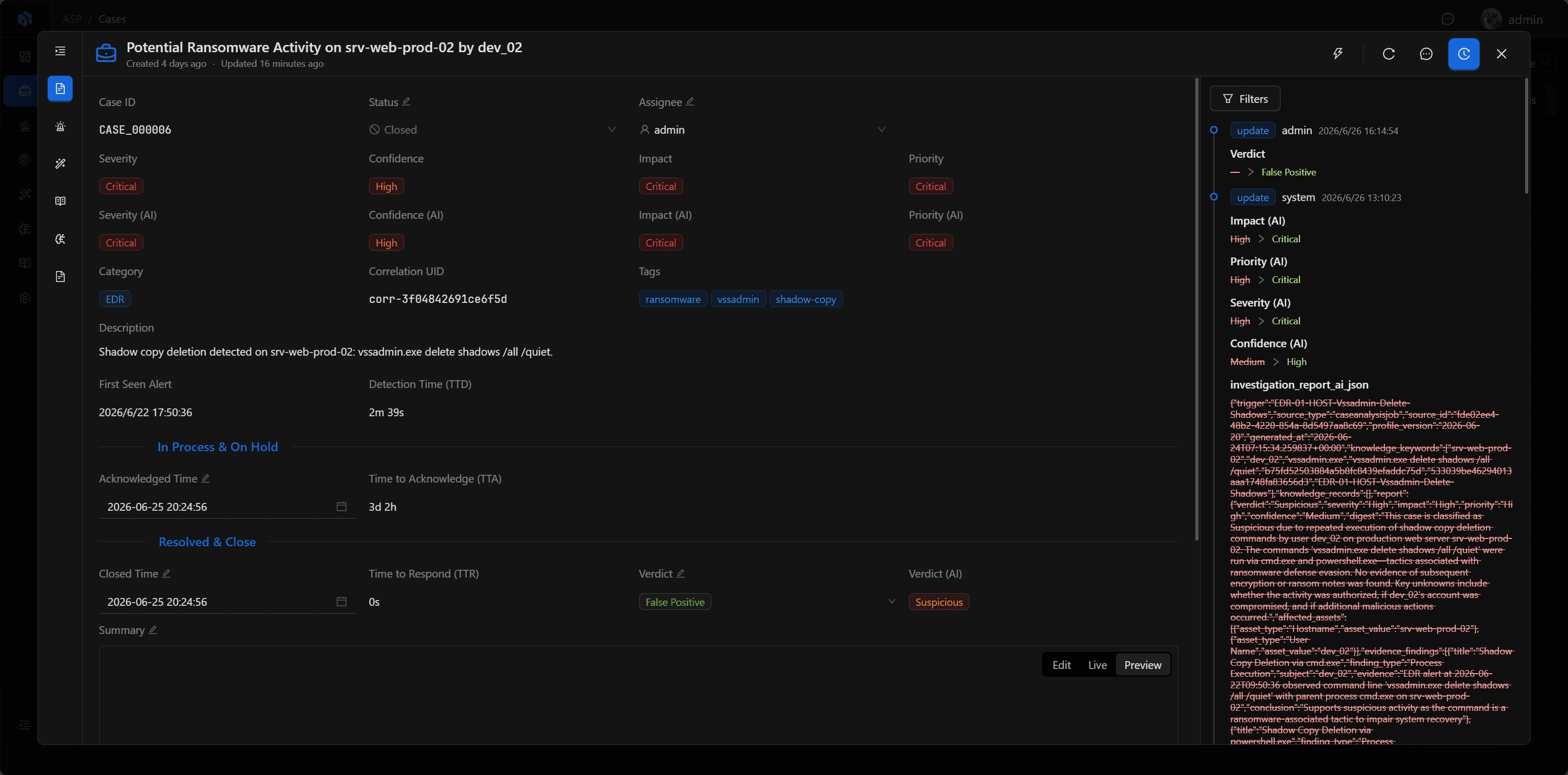 Audit Log Timeline