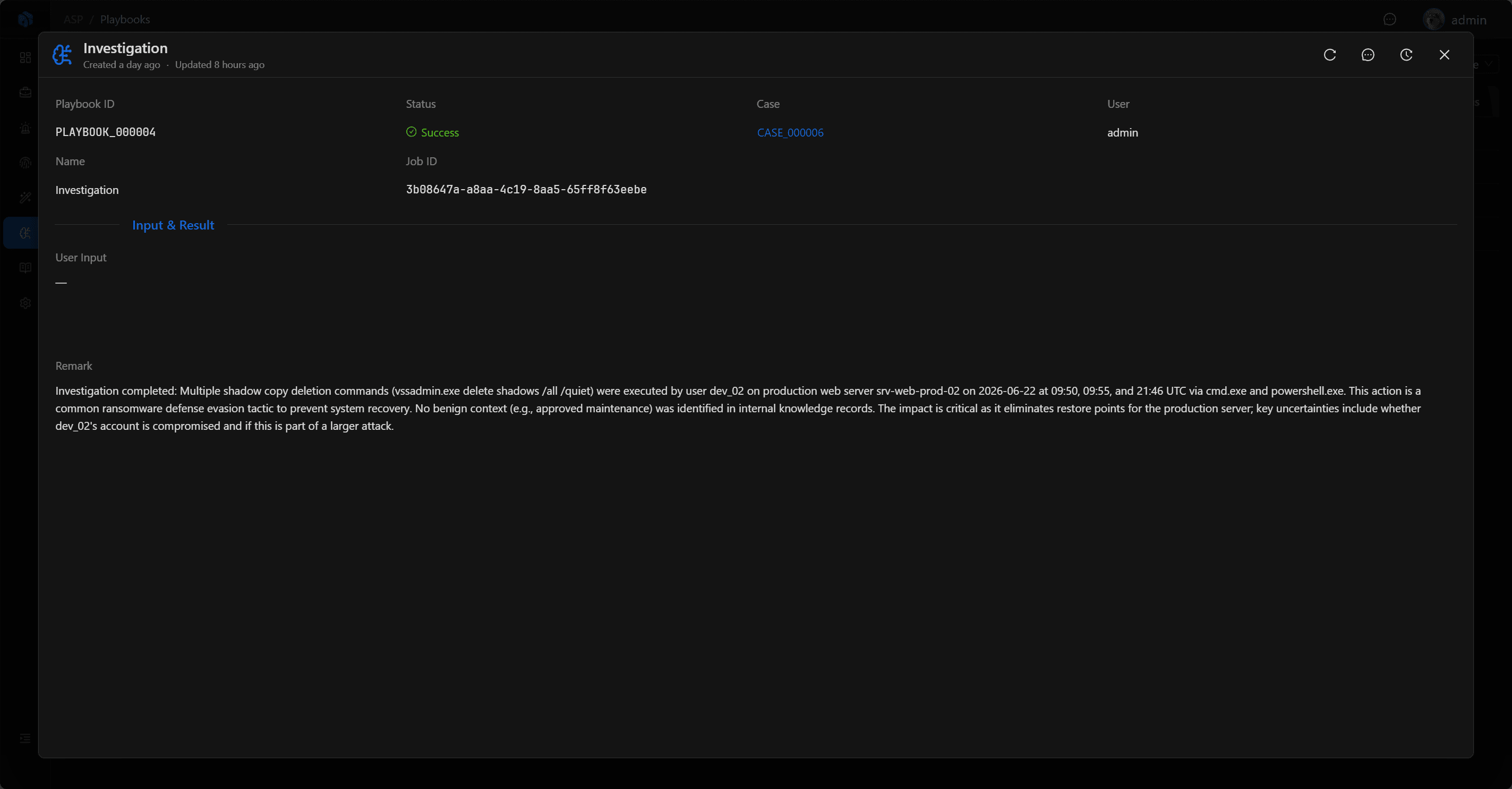 Fill in User Input